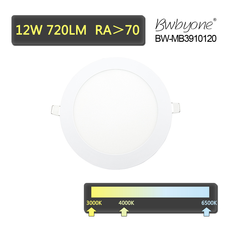 12W 720LM BW-MB3910120 LED Recessed Mounted Panel Light