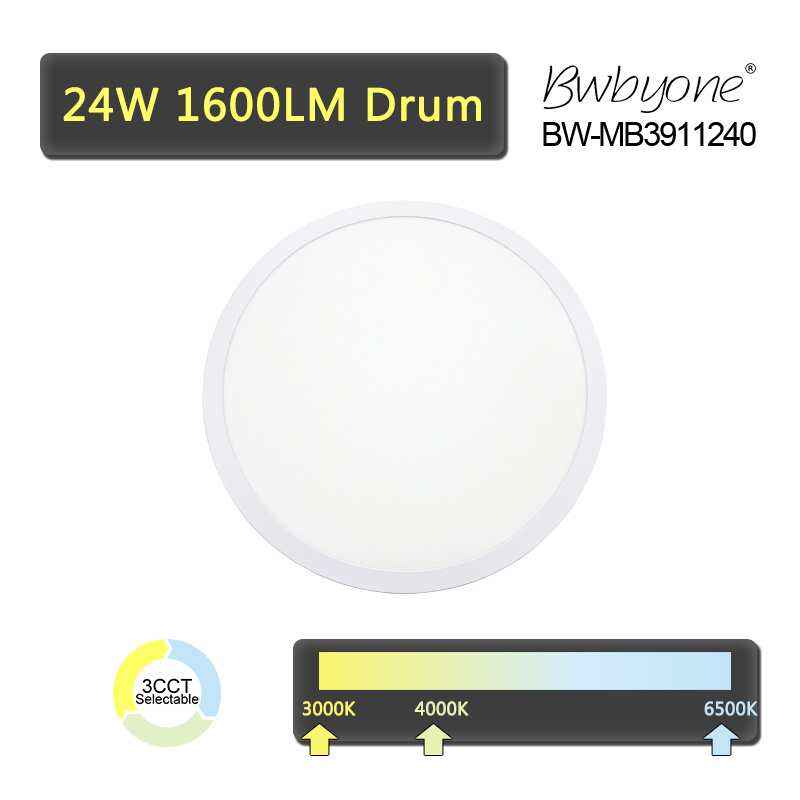 24W 1600LM BW-MMB3911240 LED Flush Mounted Ceiling Light