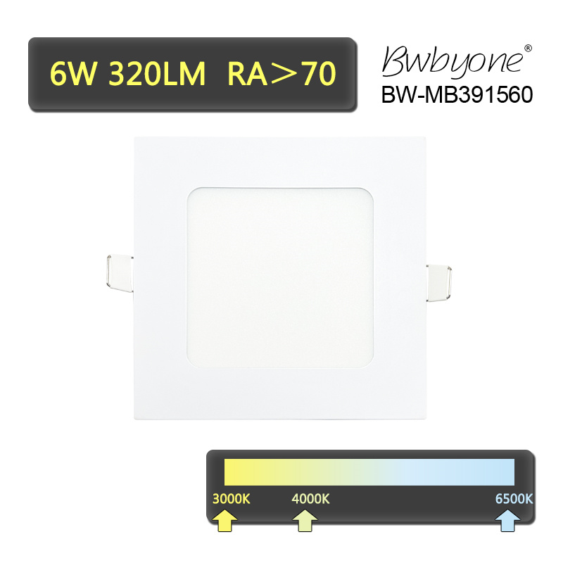 6W 320LM BW-MB391560 LED Recessed Mounted Panel Light