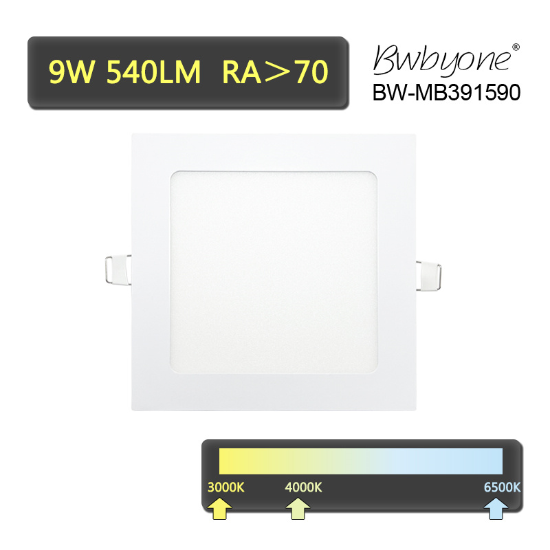 9W 540LM BW-MB391590 LED Recessed Mounted Panel Light